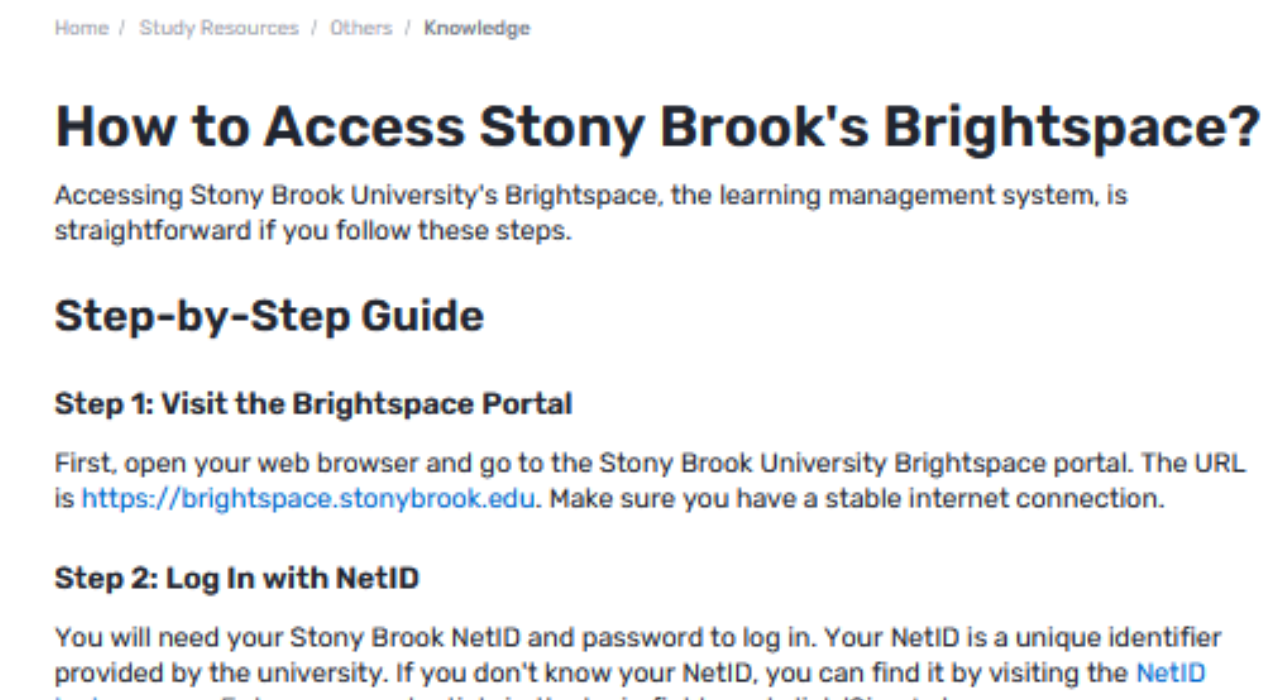 How Do I Access My Courses On Brightspace At Stony Brook?